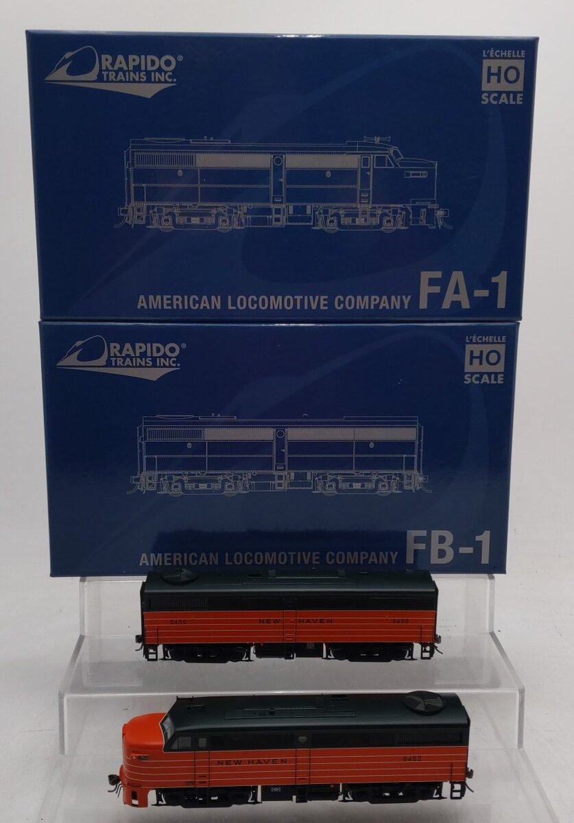 Rapido Trains 37027 HO New Haven Alco FA-1/FB-1 Diesel Locomotive Set #0402,0450 LN/Box