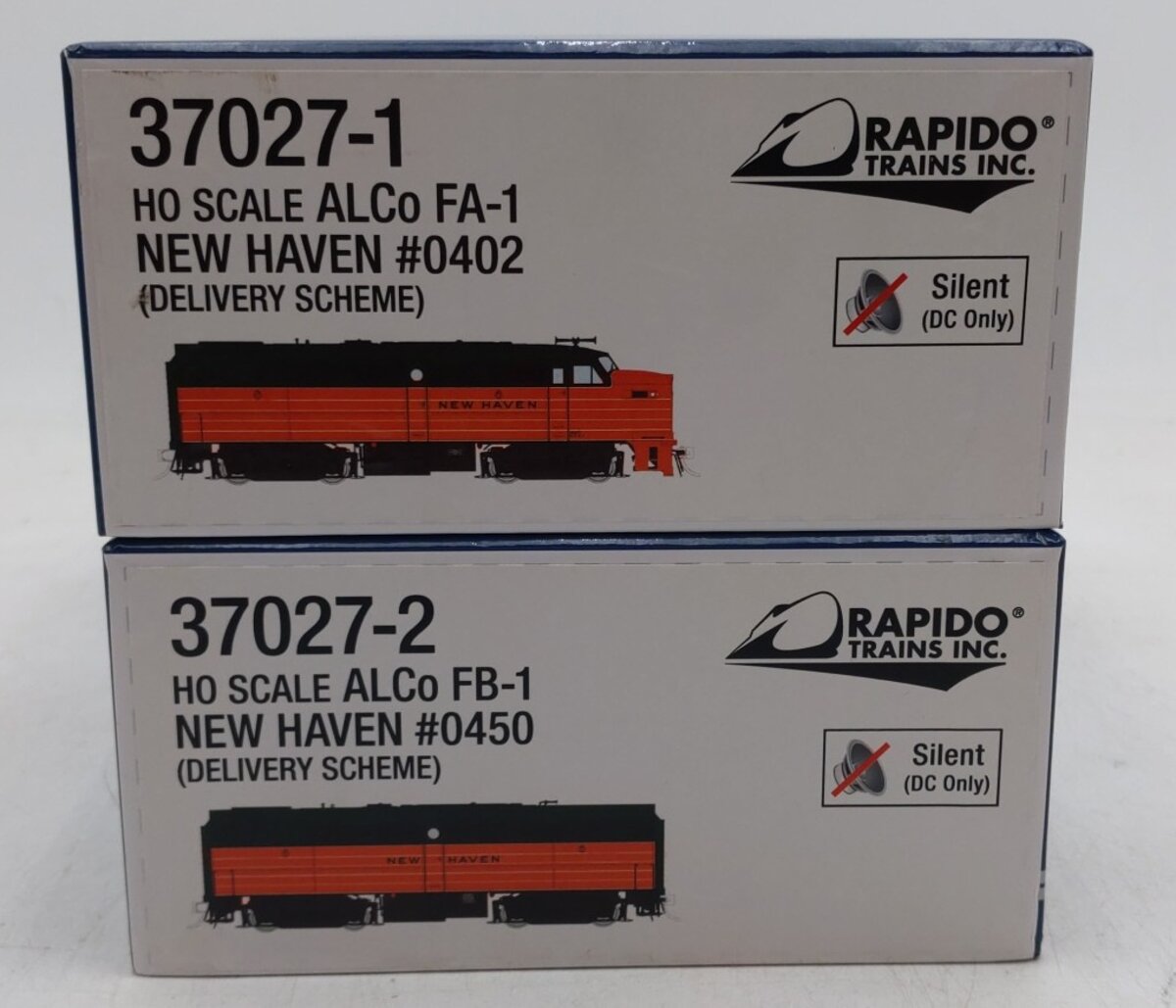 Rapido Trains 37027 HO New Haven Alco FA-1/FB-1 Diesel Locomotive Set #0402,0450 LN/Box