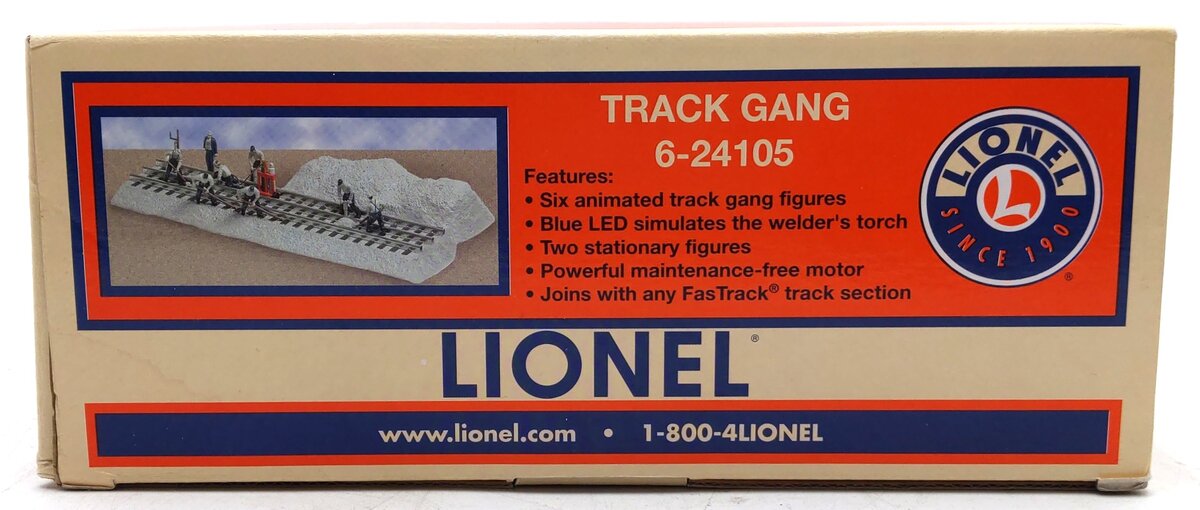 Lionel 6-24105 O Operating Track Gang with Blue LED EX/Box