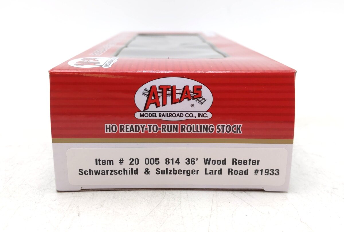 Atlas 20005814 HO Schwarzschild & Sulzberger Lard 36' Wood Reefer Car #1933