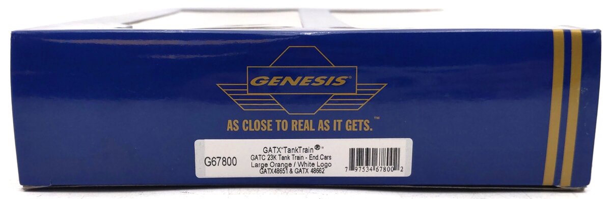 Athearn G67800 HO GATX TankTrain 23,000 Gallon End Tank Car Set (Set of 2)