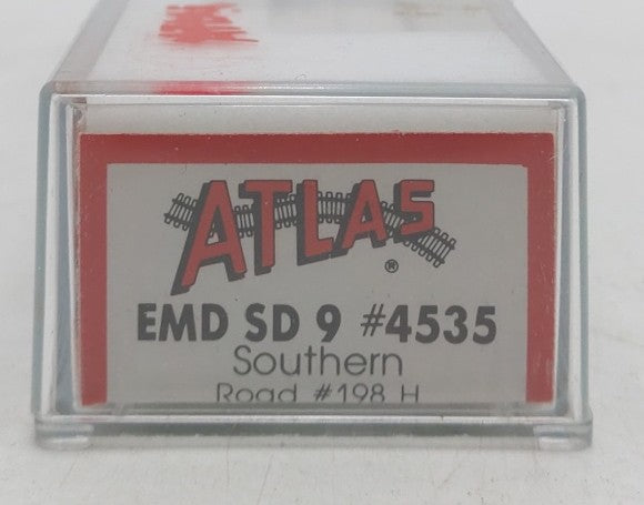 Atlas 4535 N Scale Southern Railway EMD SD-9 Diesel Locomotive #198 EX/Box