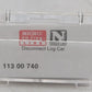 Micro-Trains 11300740 N Scale Undecorated 40' Disconnect Log Car w/Load LN/Box