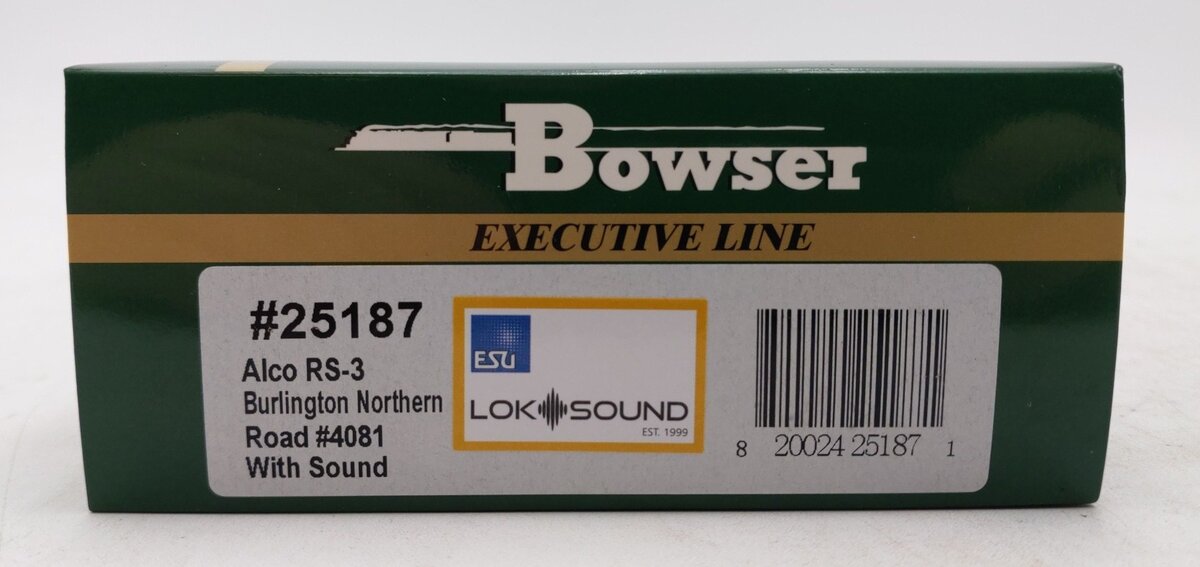 Bowser 25187 HO BN Alco RS-3 Phase 3 Diesel Locomotive #4081 w/ DCC & Sound