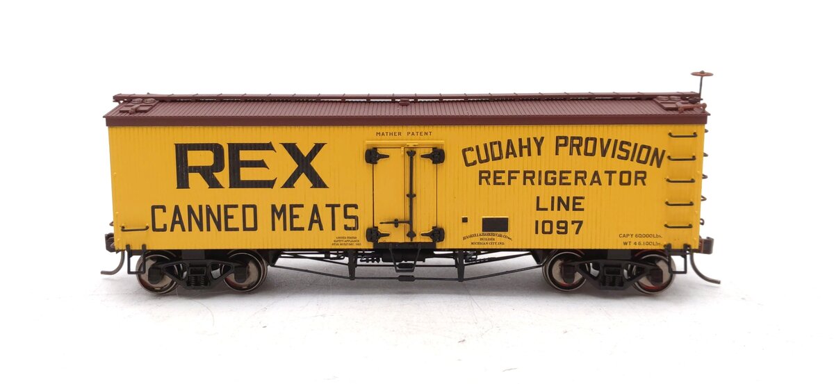 Atlas 20005813 HO Rex Canned Meats 36' Wood Reefer Car #1097