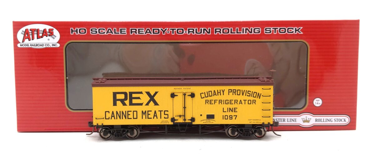 Atlas 20005813 HO Rex Canned Meats 36' Wood Reefer Car #1097