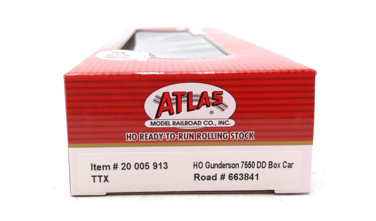 Atlas 20005913 HO TTX Master 60' Gunderson 7550 Double Door Box Car #663841 NIB