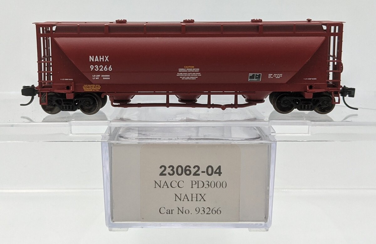 Trainworx 23062-04 N Scale NAHX PD3000 Covered Hopper #93266 EX/Box