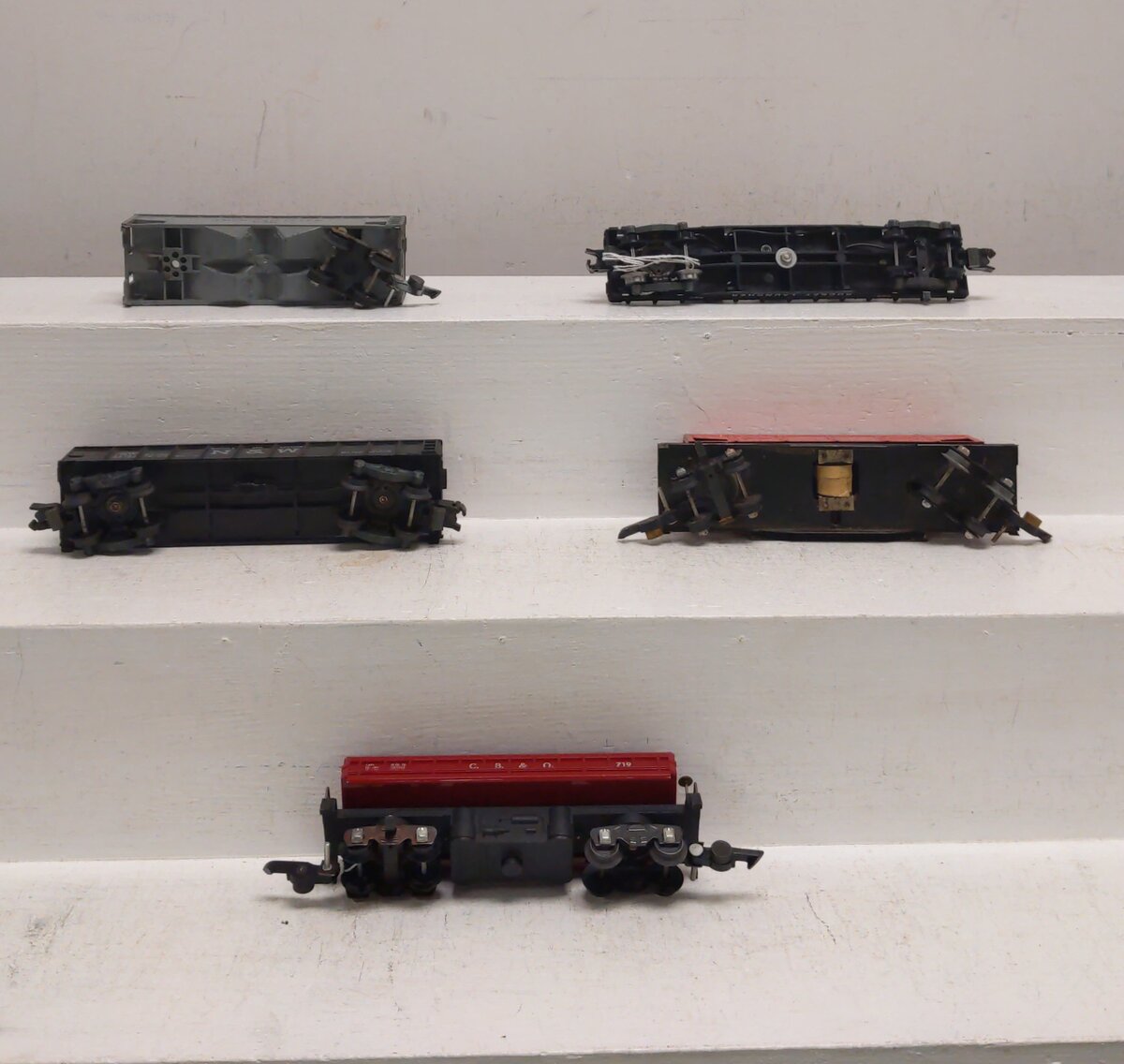 American Flyer Vintage S Postwar Freight Cars # 716, 24103, 640, 719 & 969 [5] VG