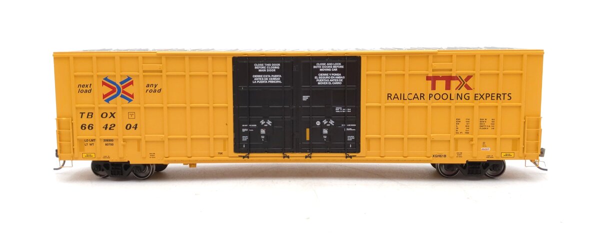 Atlas 20005917 HO TTX Master 60' Gunderson 7550 Double Door Box Car #664204