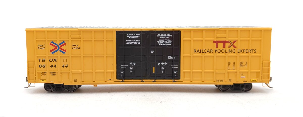 Atlas 20005923 HO TTX Master 60' Gunderson 7550 Double Door Box Car #664444 NIB
