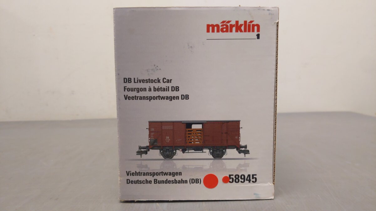 Marklin 58945 1 Gauge DB Live Stock Car #117228 EX/Box