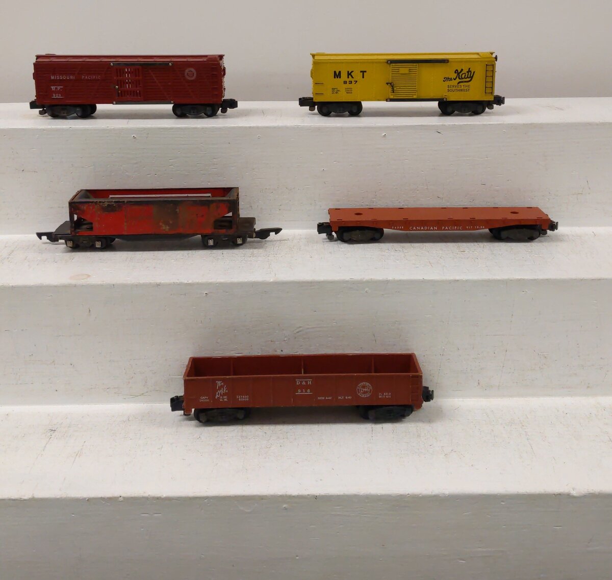 American Flyer Vintage S Postwar Freight Cars # 916, 716, 937, 929 & 24558 [5] VG