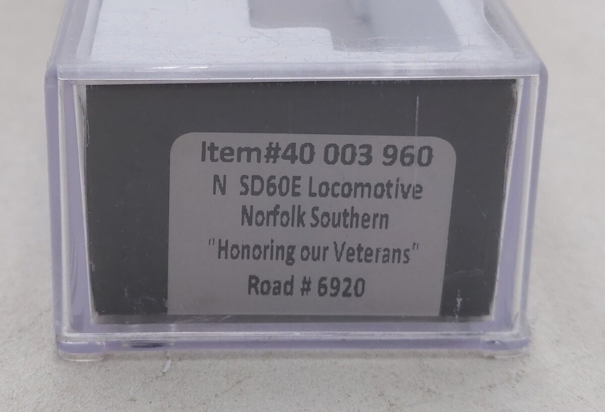Atlas 40003960 N Norfolk Southern Honoring Our Veterans EMD SD-60E Diesel #6920