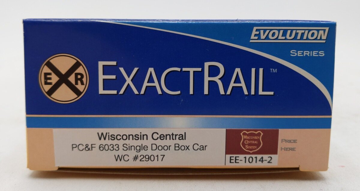 ExactRail EE-1014-2 HO Wisconsin Central PC&F 6033 Single Door Boxcar #29017 NIB