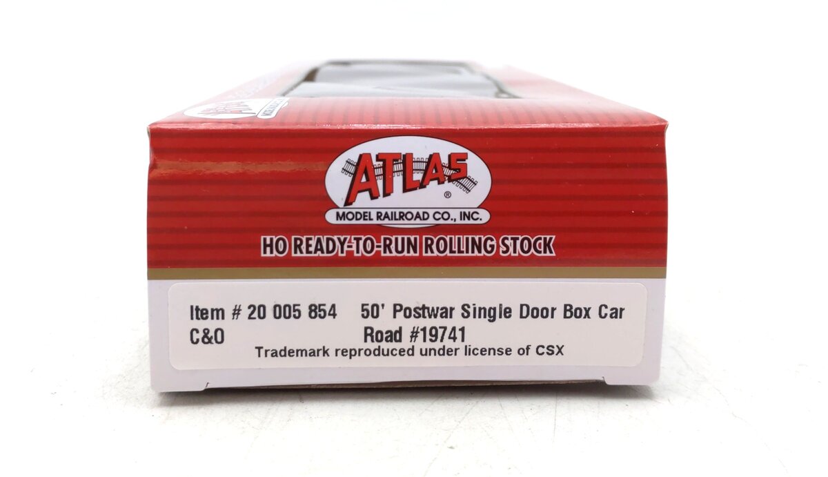 Atlas 20005854 HO Chesapeake & Ohio 50' Postwar Single Door Boxcar #19741