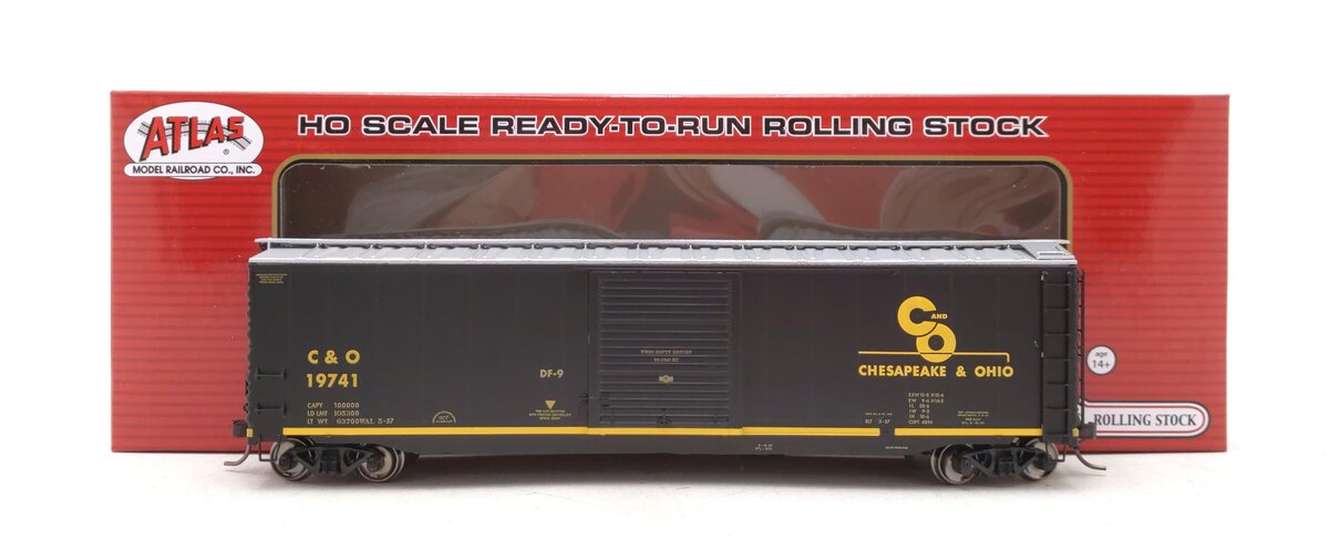Atlas 20005854 HO Chesapeake & Ohio 50' Postwar Single Door Boxcar #19741