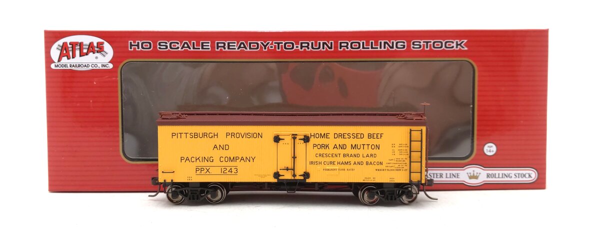 Atlas 20005810 HO Pittsburgh Provision and Packing 36' Wood Reefer Car #1243