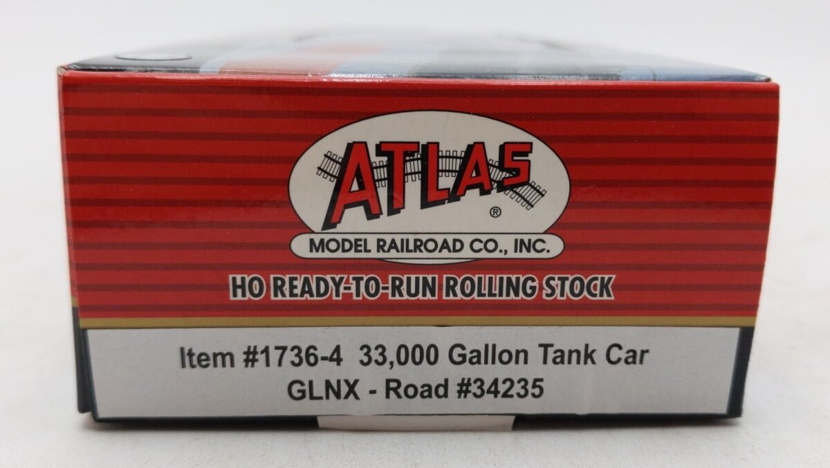 Atlas 1736-4 HO GLNX 33,000 Gallon Tank Car #34235 NIB