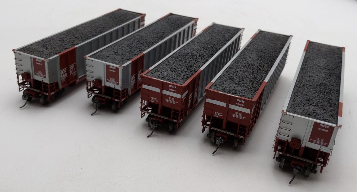 Athearn 93038 HO Burlington Northern Santa Fe BethGon Coalporter (Pack of 5) EX/Box