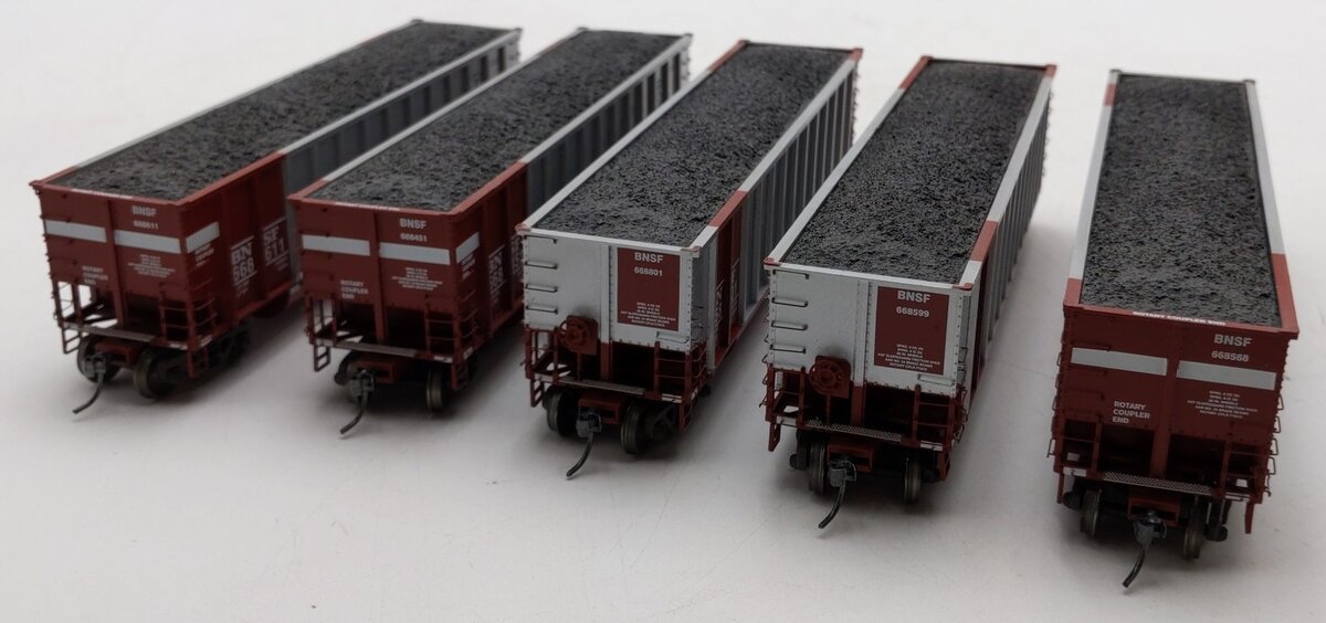 Athearn 93038 HO Burlington Northern Santa Fe BethGon Coalporter (Pack of 5) EX/Box