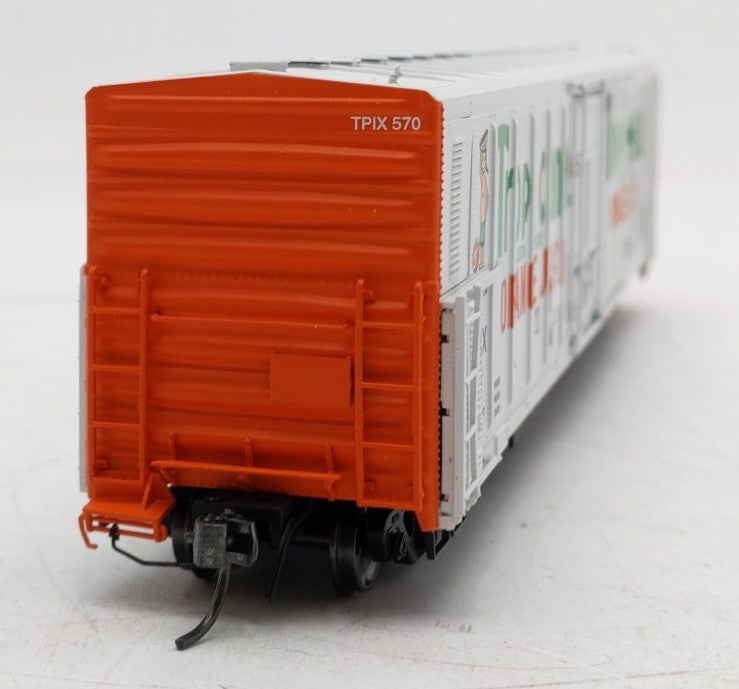 Red Caboose RR-34814-04 HO Tropicana R-70-15 White W/Orange Ends Boxcar #570 EX/Box