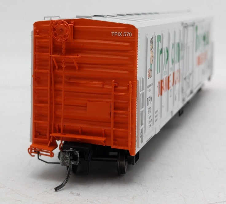 Red Caboose RR-34814-04 HO Tropicana R-70-15 White W/Orange Ends Boxcar #570 EX/Box