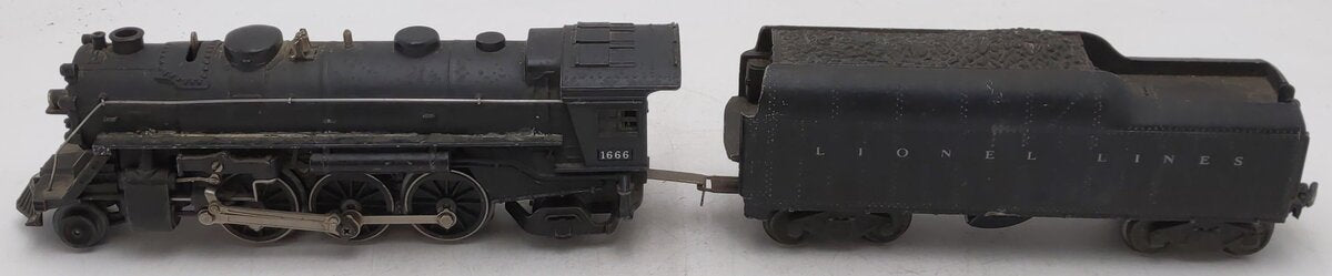 Lionel 1666 Vintage O 2-6-2 Die-Cast Steam Locomotive w/2046W Tender VG