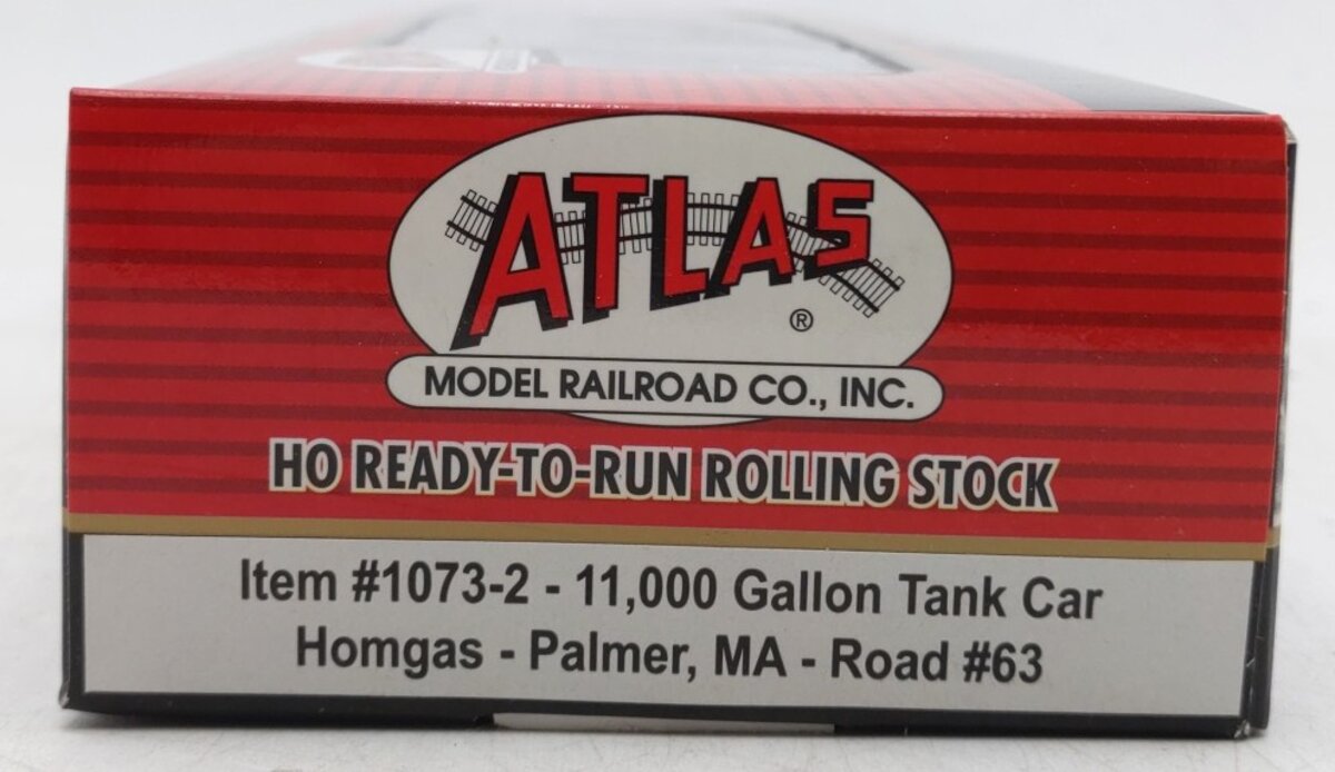 Atlas 1073-2 HO Scale HGCX 11,000 Gallon Homgas Tank Car #63 MT/Box