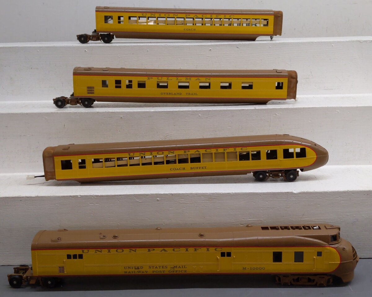 Sunset Models M-10000 O 2-Rail BRASS Union Pacific Streamliner Train Set EX/Box