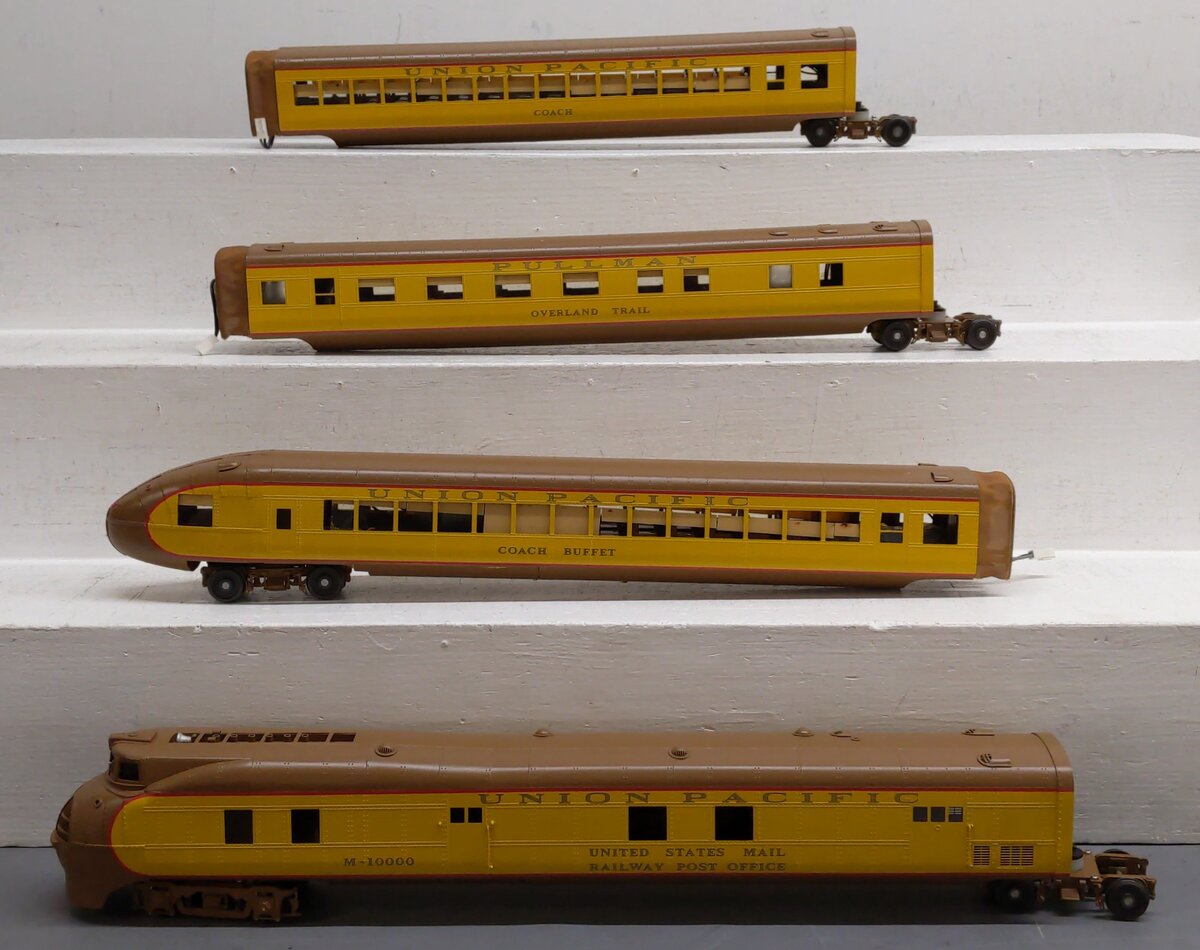 Sunset Models M-10000 O 2-Rail BRASS Union Pacific Streamliner Train Set EX/Box