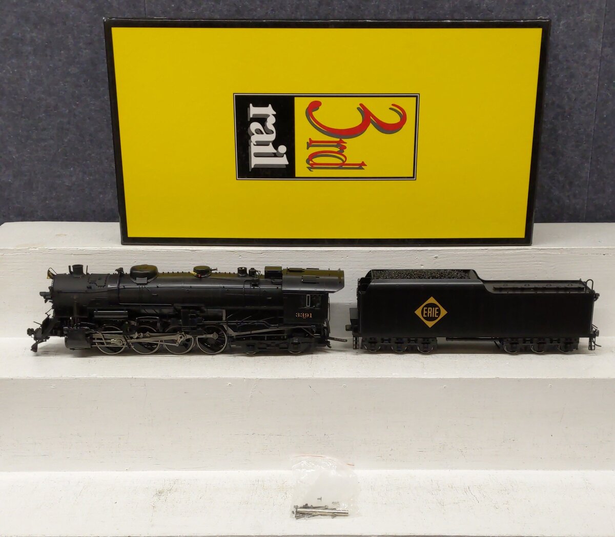 Sunset Models O Brass Erie Berkshire S-4 Steam Loco & Tender #3391 (2-Rail) EX/Box