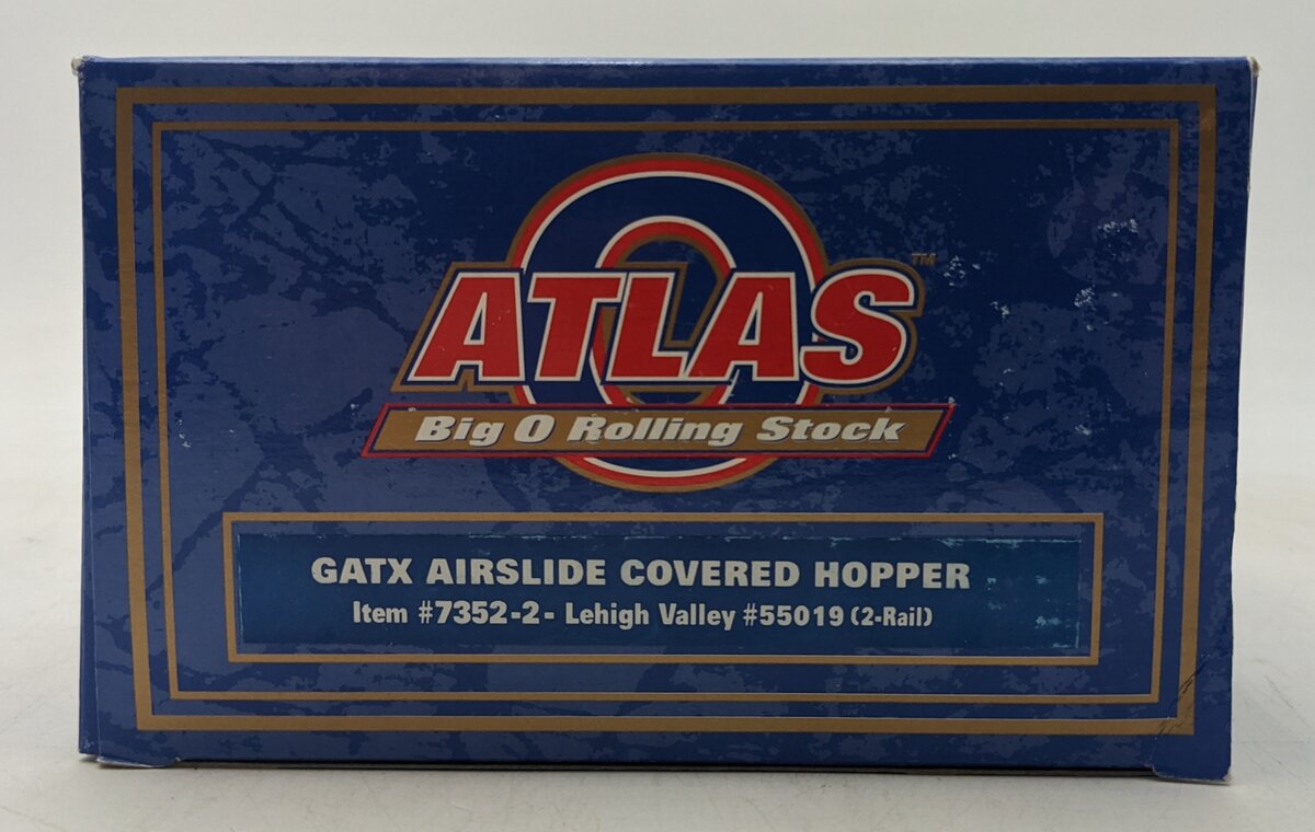 Atlas 7352-2 O GATX Lehigh Valley Airslide Covered Hopper #55019 (2-Rail) MT/Box