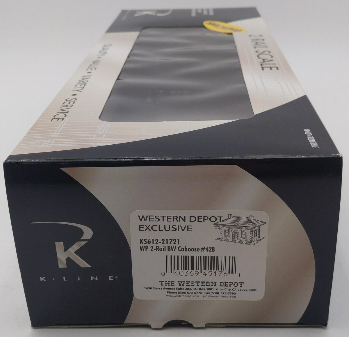 K-Line KS612-21721 Western Pacific Bay Window Caboose 2-Rail NIB
