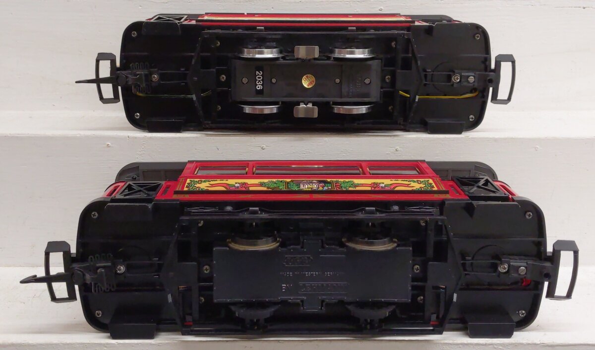LGB 20355 Season's Greetings Christmas Streetcar Trolley (Set of 2) EX/Box