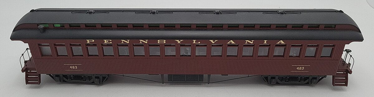 MTH 20-62004 O Scale Pennsylvania 64' Woodsided Coach Car #463 (2-Rail) LN/Box