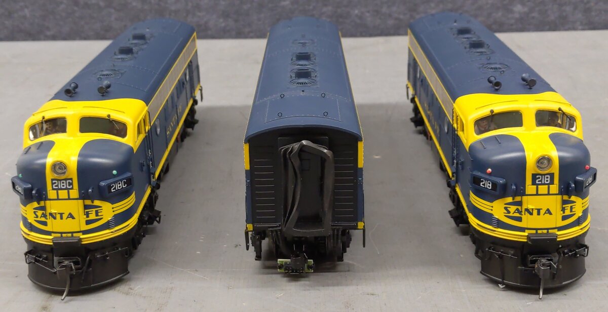 MTH 20-20055-2 O Santa Fe F-7 ABA Diesel Engine Set w/PS 2.0 #218L/218C/218A