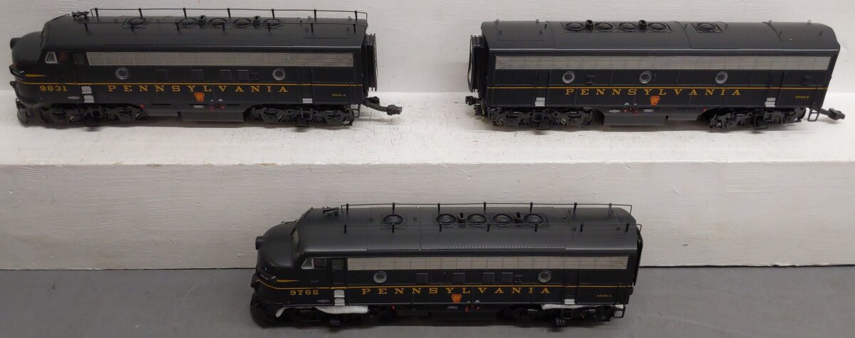 MTH 20-20190-2 PRR F-7 ABA Diesel Locomotive Set w/PS 3.0 #9786/9831/9764B