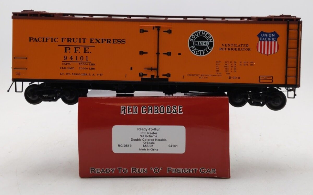 Red Caboose RC-0519 O Scale 2-Rail PFE Wooden Ice Reefer Car #94101 LN/Box