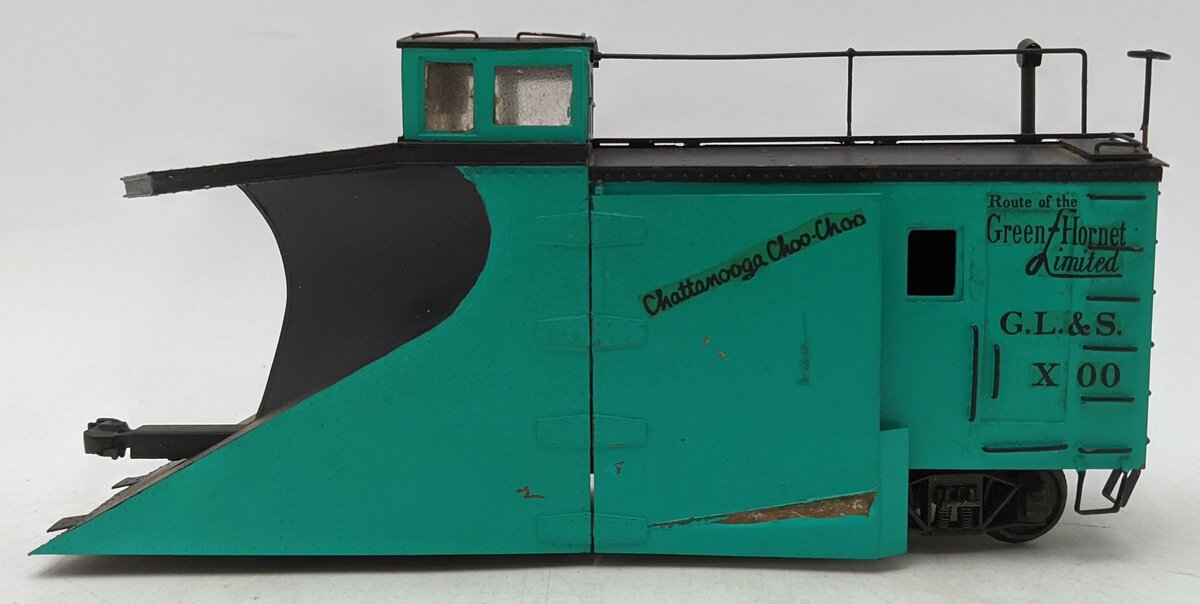 US Hobbies O Brass GL&S Steel Winged Snowplow Car #X00 - Custom Painted (2-Rail)