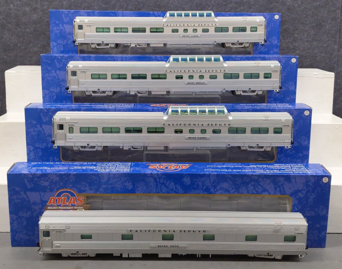 Atlas 3009020S O CB&Q GSC Ltd Edition California Zephyr Passenger Car 2-Rail Set LN/Box