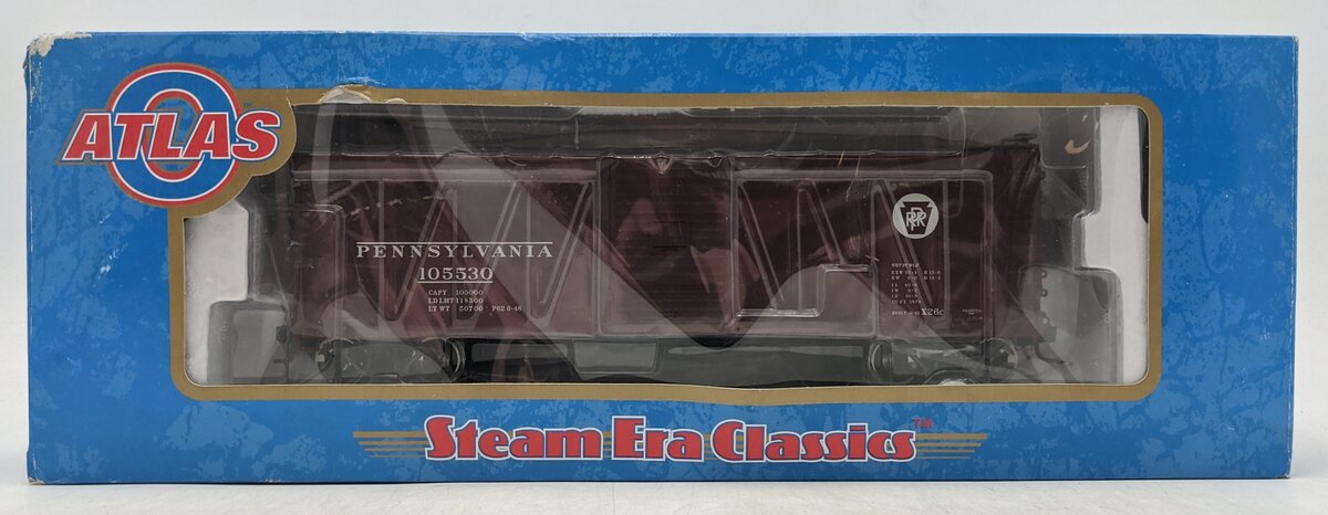 Atlas 7484-5 O Pennsylvania Railroad Steel Re-Built USRA Boxcar #105530 (2-Rail) MT/Box