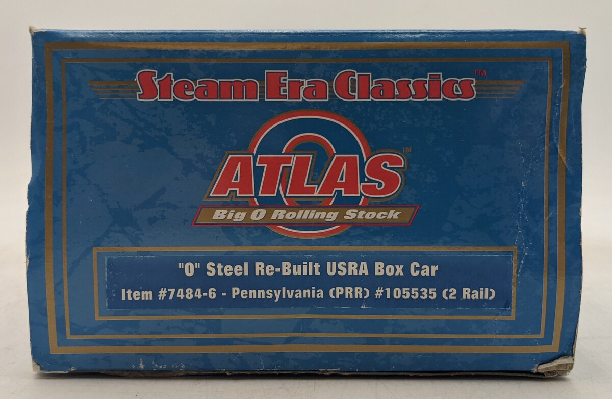 Atlas 7484-6 O Pennsylvania Railroad Steel Re-Built USRA Boxcar #105535 (2-Rail) NIB