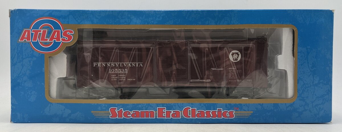 Atlas 7484-6 O Pennsylvania Railroad Steel Re-Built USRA Boxcar #105535 (2-Rail) NIB