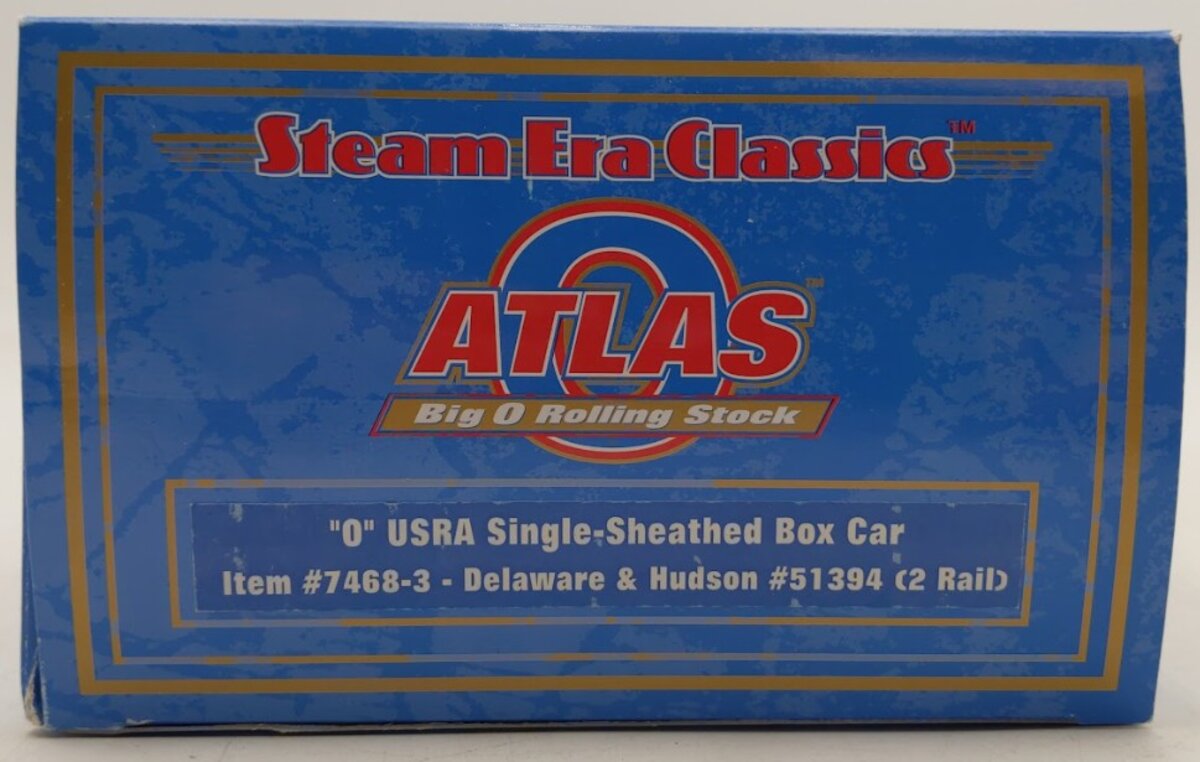 Atlas 7468-3 O Scale D&H USRA Single-Sheathed Box Car #51394 (2 Rail) MT/Box