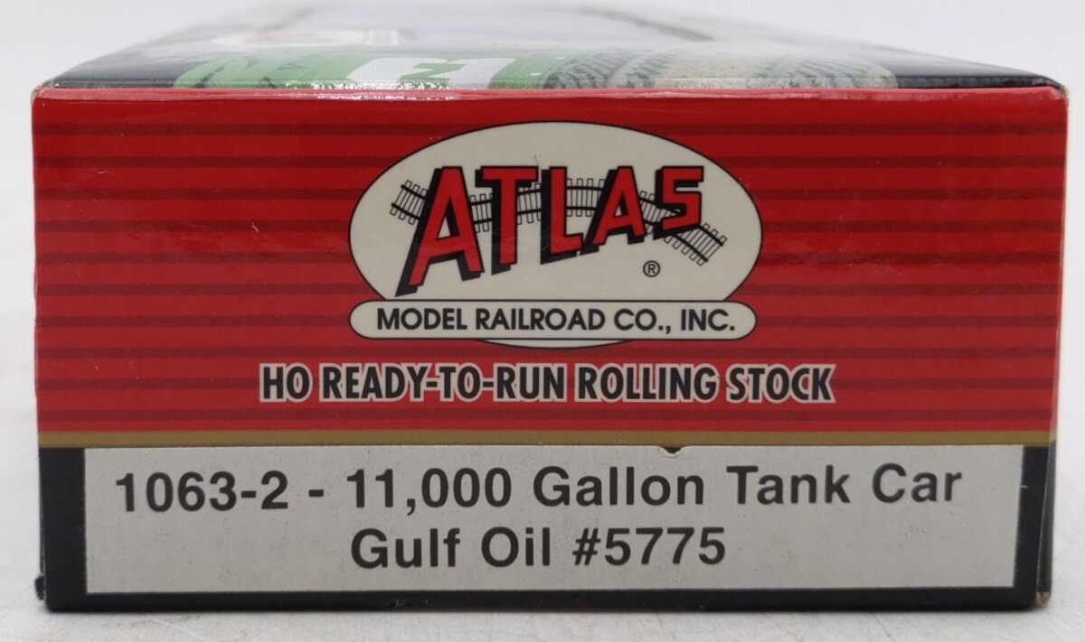 Atlas 1063-2 HO Scale Gulf Oil 11,000 Gallon Tank Car #5775 MT/Box
