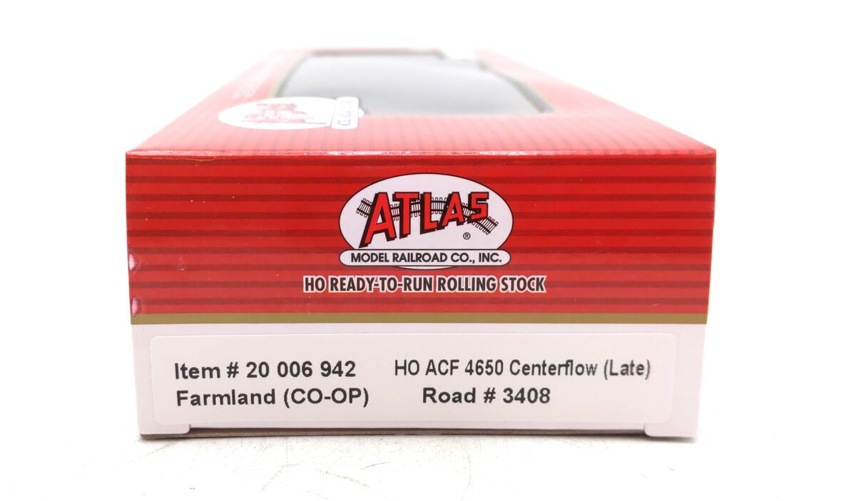 Atlas 20006942 HO Farmland CO-OP FLIX ACF 4650 Centerflow Hopper # 3408