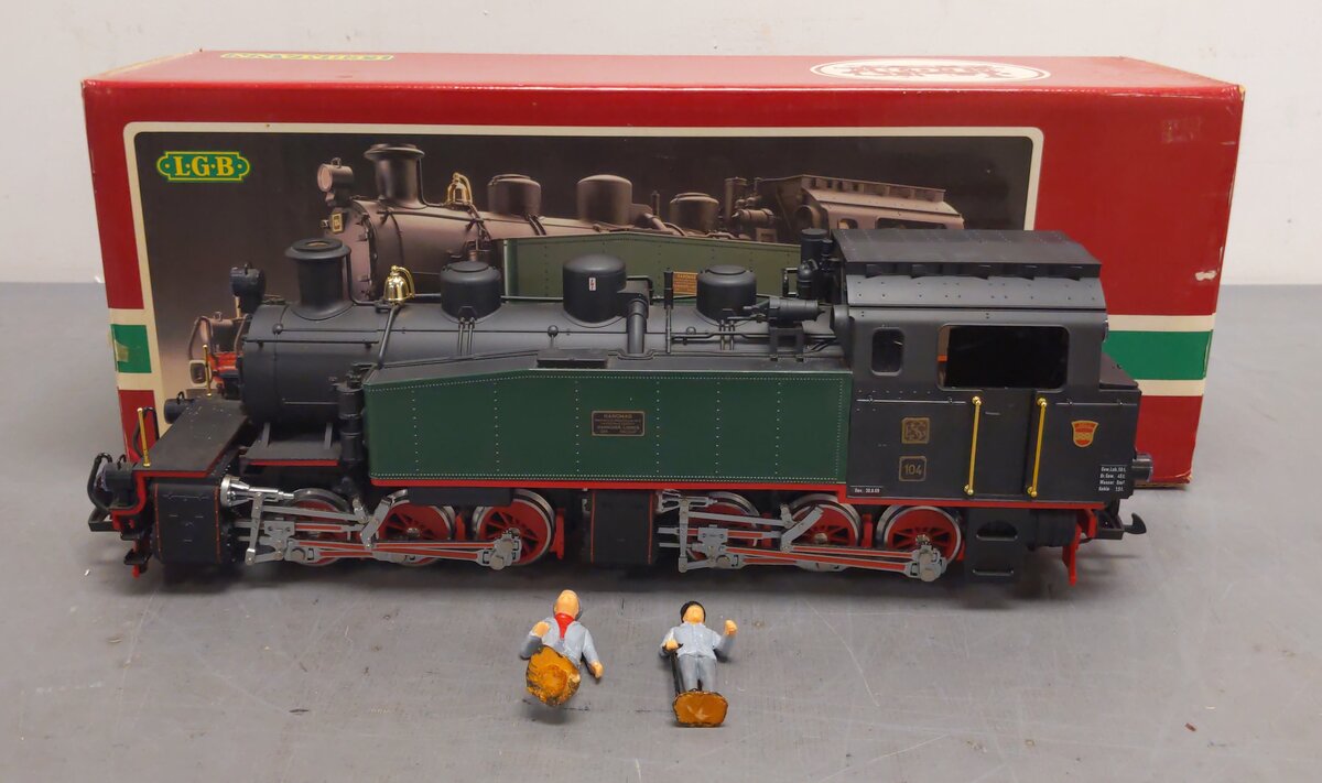 LGB 2085D G Gauge DB/ESG 0-6-6-0 Mallet Steam Locomotive #104 EX/Box
