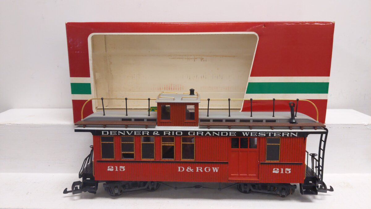 LGB 4075 G Scale Denver & Rio Grande Western Deluxe Drovers Caboose VG/Box