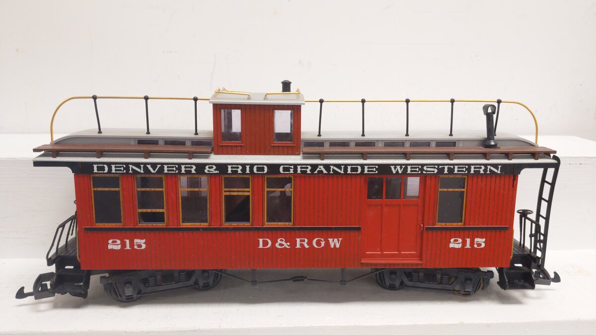 LGB 4075 G Scale Denver & Rio Grande Western Deluxe Drovers Caboose VG/Box